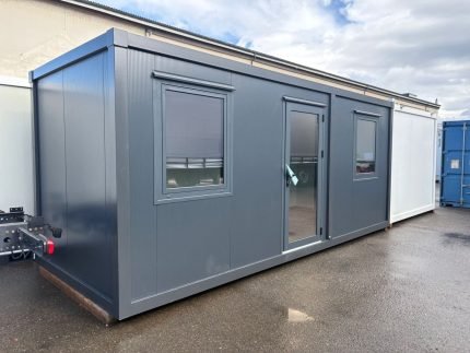 Contentor de Escritório 6m "Antracite Edition" – Unidade Demonstrativa em Oferta (Vidros Espelhados & Isolado)