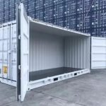 Contentor Marítimo 20 Pés High Cube Open Side – Cinzento Claro (Novo - Abertura Total)