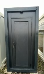 Módulo Sanitário Individual 120x120 cm – WC e Lavatório (Cinzento Antracite Isolado) - Image 3