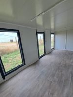 Módulo Pré-fabricado 15m² "Design" (6x2,5m) – Escritório Envídraçado Antracite (Isolado) - Image 7