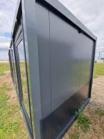 Módulo Pré-fabricado 15m² "Design" (6x2,5m) – Escritório Envídraçado Antracite (Isolado) - Image 11