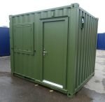 Contentor de 20 Pés Equipado "Bar Quiosque" – Isolado com Ampla Porta Basculante (Cinzento Antracite)