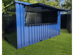 Container Bar Desmontável XL 4x2m – Quiosque Modular em Aço Galvanizado (Flat Pack para Eventos)