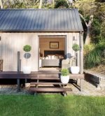 Casa modular moderna em madeira com terraço incluído