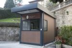 Portaria Pré-fabricada Premium "Design Corten" (4x2,5m) – Com Casa de Banho, Climatização e Passa-documentos