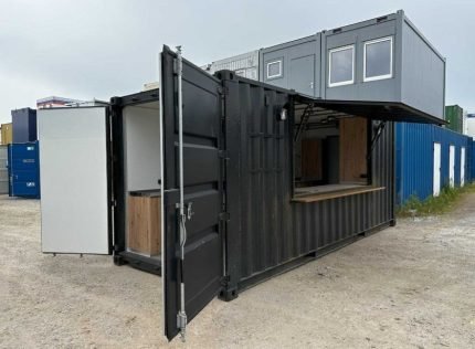 Contentor Restaurante 20 Pés – Quiosque Móvel "Street Food" (Usado - Layout Unidirecional)