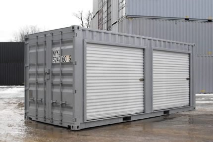 Contentor de 20 Pés Modificado com 2 Portas de Enrolar Laterais (Repintado)