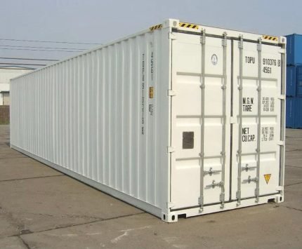 Contentor 40 Pés High Cube (HC) Novo "Primeira Viagem" – Branco (12m x 2,90m)